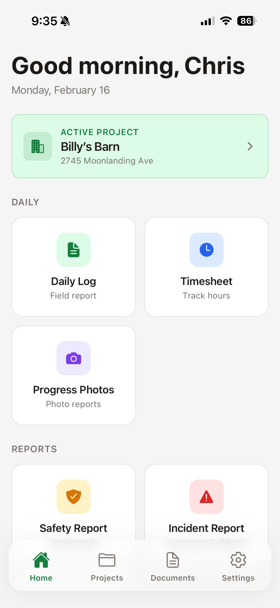 Build Docs updated screenshot one